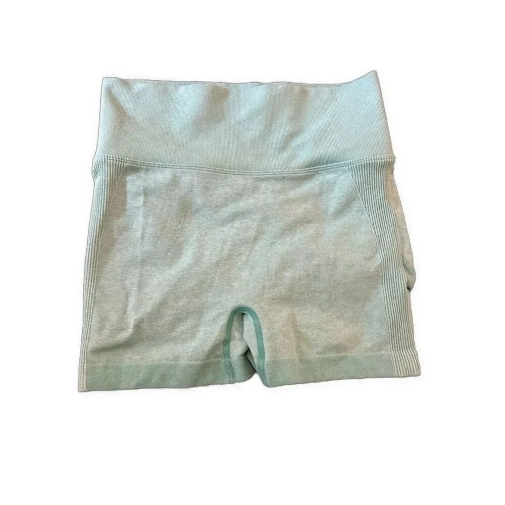 heather teal Blue high rise scrunch Contour butt biker shorts Athletic Small